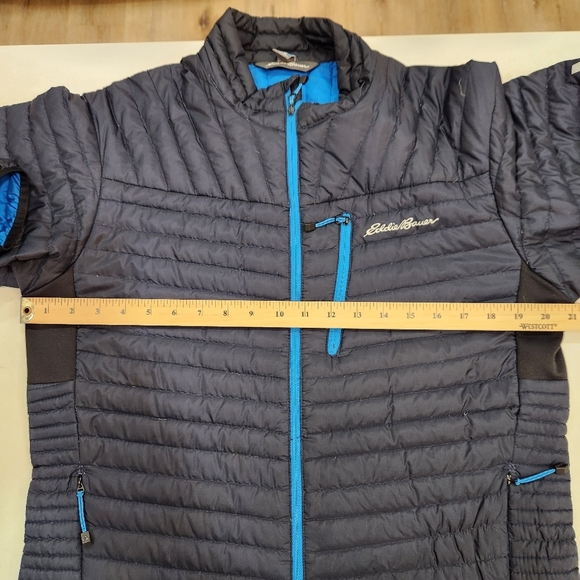 Eddie Bauer First Ascent STORMDOWN 800 Blue Full Zip Puffer Goose Jacket Mens M - Picture 9 of 11
